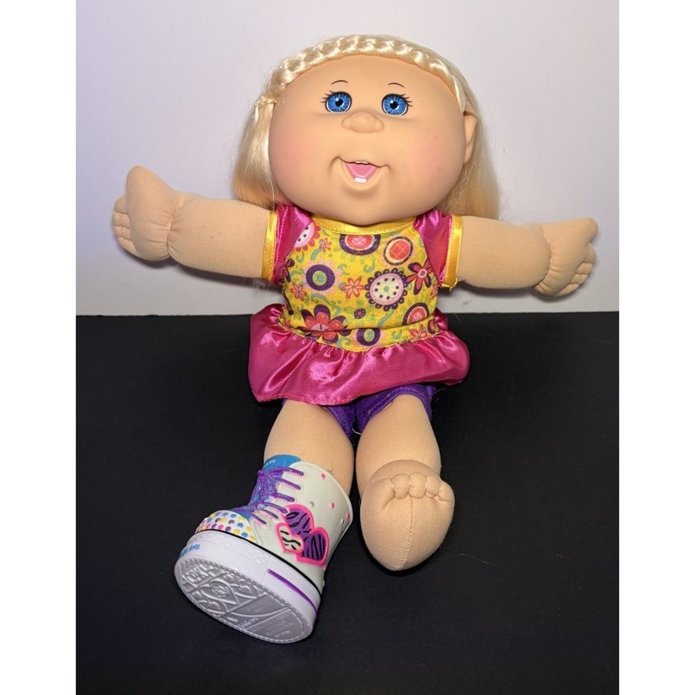 CPK TWINKLE TOES 2014 CABBAGE PATCH KID 15" + CLOTHES, Blonde Blue Eyes, Shoe